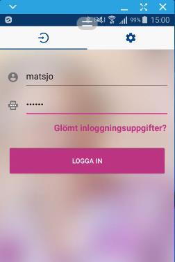 FÖR OMVÅRDNADSPERSONAL 11 Arbeta i Phoniro-appen Logga in Du behöver ett användarkonto för att kunna logga in. 1. Skriv in användarnamn. 2. Skriv in lösenord. 3. Tryck på Logga in.
