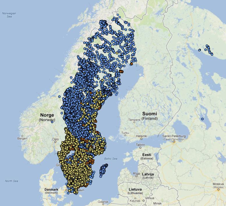 Statusklassningarna uppdaterade i VISS Data från 2012-14.