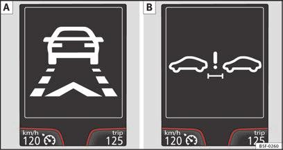 200 Förarassistanssystem (fortsättning) Under komplexa körförhållanden kan Front Assist varna i onödan och oavsiktligt inverka på bromsarna, exempelvis vid refuger.