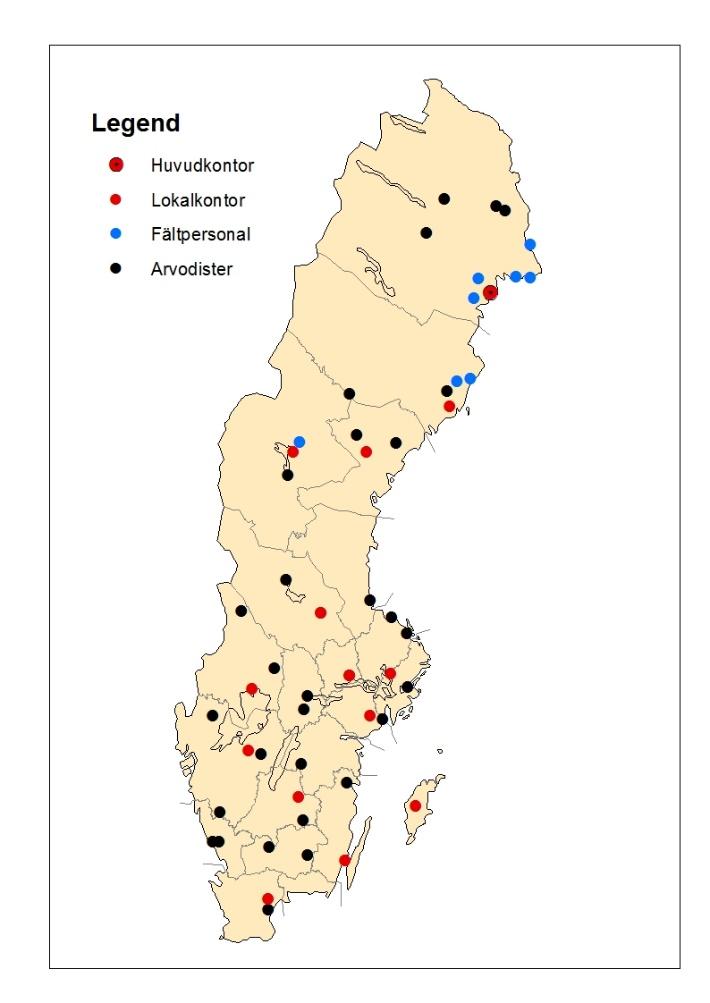 o För att avlasta projektets fasta personal då det kommer intressanta tips från områden utanför deras normala arbetsområde tar projektet hjälp av projektets utbildade arvoderade jägare (bilersättning