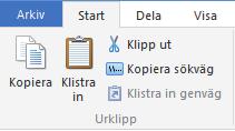 Klicka på Kopiera på Start-fliken. 3. Välj plats på samma sätt som när du flyttar filer eller mappar. 4. Klicka på knappen Klistra in.