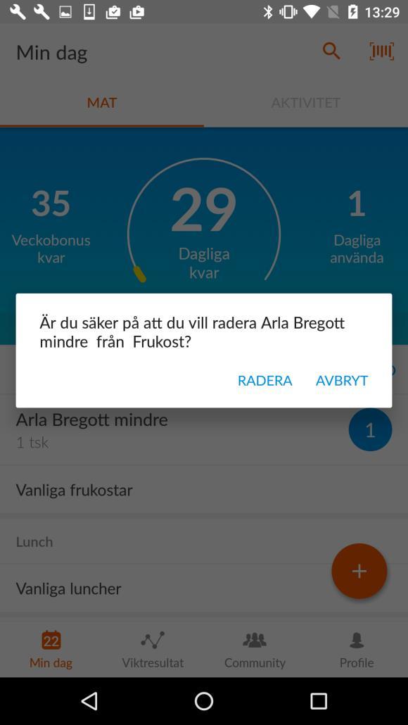 En ruta dyker då upp och du kan klicka Radera.