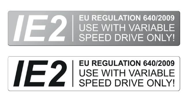 MEPS (Minimum Energy Performance Standards) Märkning på motorer På motorns märkskylt ska följande finnas: Fr.o.m 1 jan 2015 för motorer 7,5-375kW som uppfyller max IE2 så ska en skylt finnas Fr.