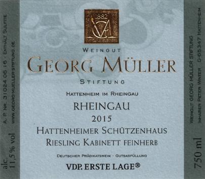 Tyskland, Rheingau Georg Müller Stiftung Året är 1882 och Georg Müller, grundaren av den då berömda vinkällaren Mateus-Müller, bestämmer sig för att grunda Georg Müller.
