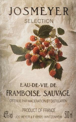 Frankrike, Alsace, Wintzenheim Domaine Josmeyer, Eau-de-Vie DESTILLAT KLASSIFICERING REGION LAND PRODUCENT VOLYM KOLLI PRIS Framboise Sauvage Wintzenheim Alsace Frankrike Josmeyer 50 cl 6 569 kr