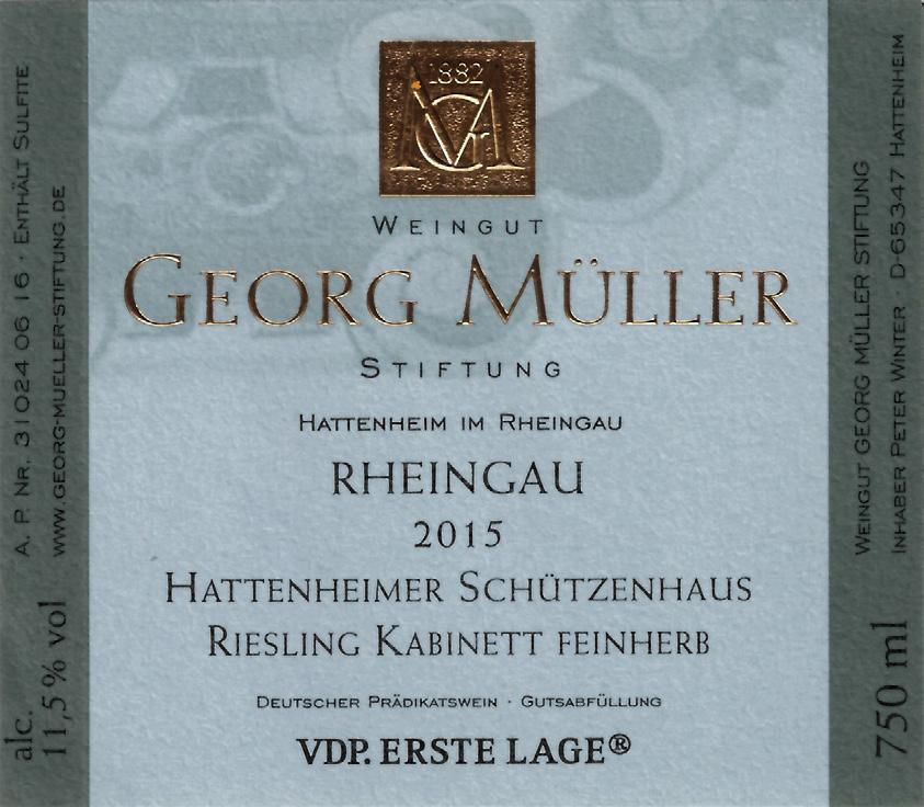 Tyskland, Rheingau Georg Müller Stiftung Året är 1882 och Georg Müller, grundaren av den då berömda vinkällaren Mateus-Müller, bestämmer sig för att grunda Georg Müller.