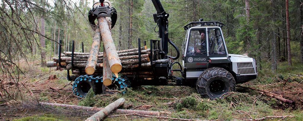 Skogsmaskiner för känslig skogsmark demonstration i fält I skogen har länge teknikutvecklingen