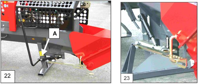 6 Hastighetskontroll för klyvbettets justeringscylinder, bild 24B, Ergo HTS.