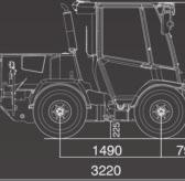 39 Pendlingsvinkel +/- 7 AXLAR Automatiska friktionslås framtill Hydraulassisterad trumbroms framtill Mekanisk manövrering av parkeringsbromsen ARBETSHYDRAULIK Kugghjulspump 54 l/min,190 bar