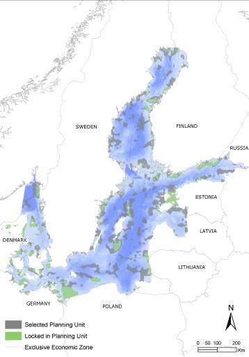 MARXAN outputs (min 20%) 20 percent representation of all benthic marine