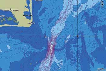 Marine Protected Areas (skyddade marinområden) visar gränser och ger detaljerad information om marinparker och andra områden Anpassad djupskugga underlättar