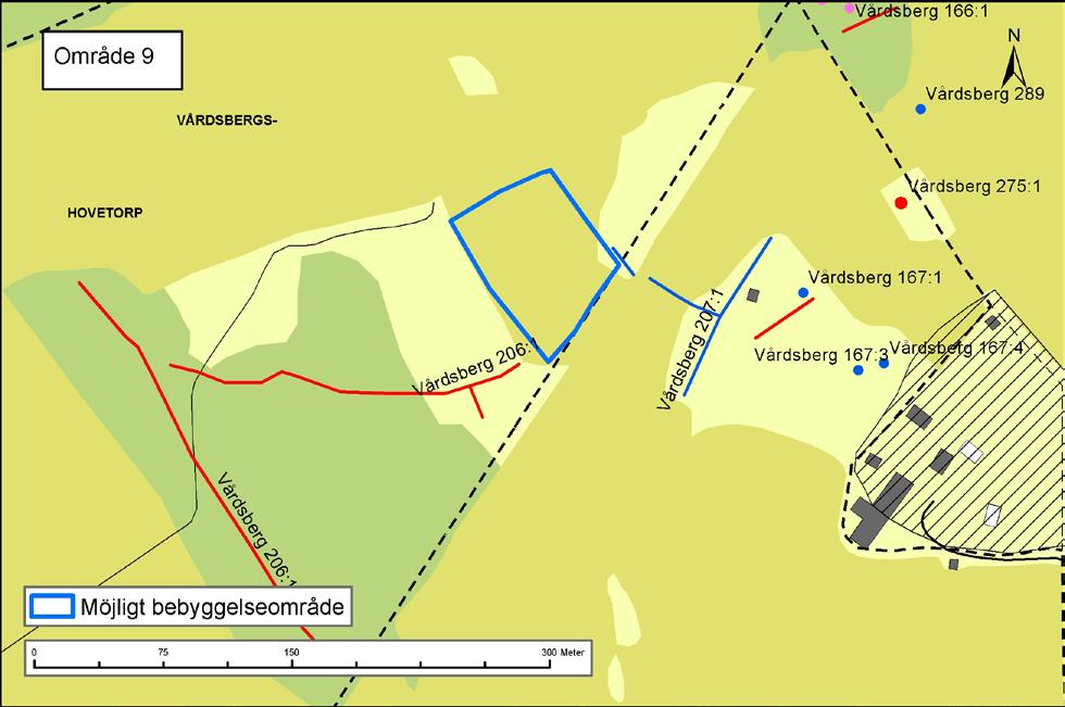 Arkeologisk specialinventering Område Vårdsberg 19 Fig. 12. Område 9 Område 9 utgörs av plan åkermark, väster om Jäppestad.