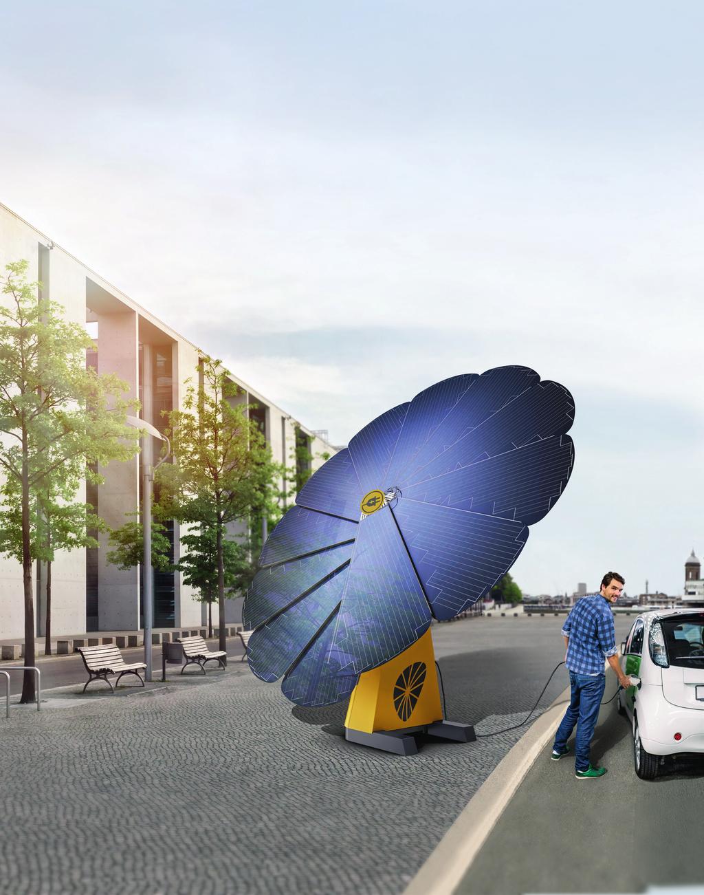 smartflower POP-e Från solens strålar till el direkt till din elbil DE T UNIK A A L L-IN-ONE SYS T E ME T FÖR EGE N S OL E L ME D IN T EGRE R A D L A DD S TAT ION Producerar ren solel för egen