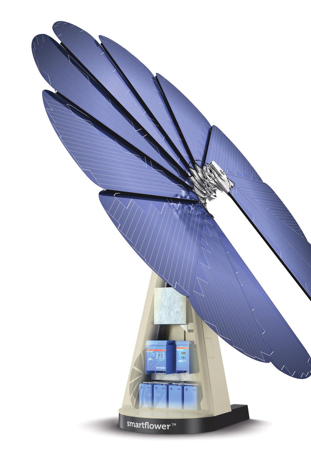 er m i l B nde e o r obe tet än lnä in e v a ns o g å n re a g i d ti smartflower POP+ Det unika all-in-one systemet för egen solel med batterilagring S OL E L, D A G S OM N AT T, TA CK VA RE DE N IN