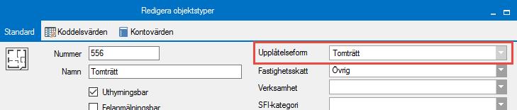 TOMTRÄTTER Tomträtter kan numera hanteras i Vitec Hyra. Det är en egen kontraktstyp med möjlighet att registrera andelar på personer som är kopplade till kontraktet.