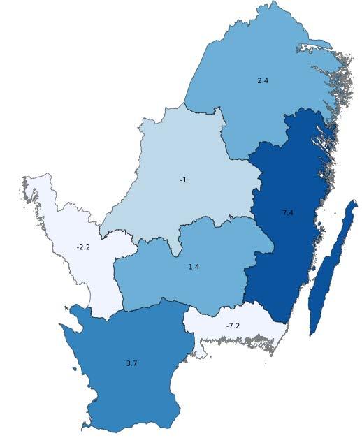 Pajdiagrammet visar fördelning mellan svenska och utländska gästnätter samt de viktigaste marknaderna. Siffrorna anger antal gästnätter den aktuella perioden respektive utveckling föregående år.