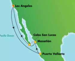 Los Angeles, Santa Barbara & Kryssning längs Mexikanska Rivieran PRELIMINÄRA FLYGTIDER DAG FLYG TIDER FLYGTID 17 apr Stockholm - Los Angeles 09.55-12.15 11h 20 28 april Los Angeles - Stockholm 14.