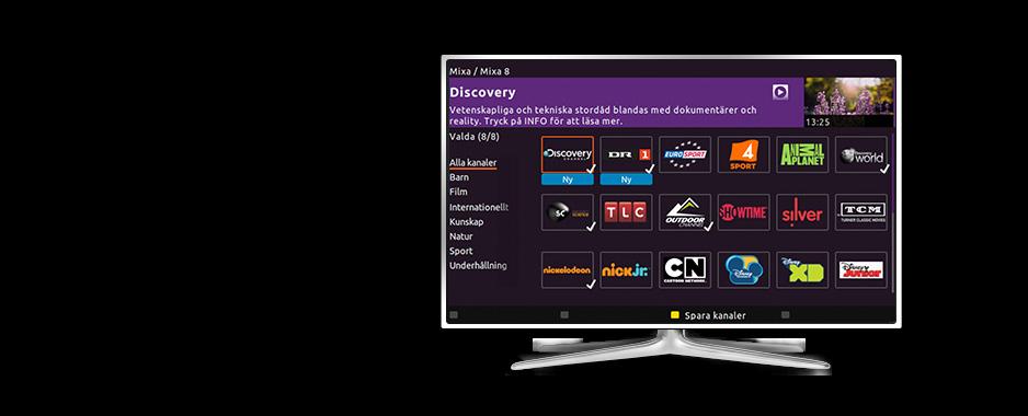TV-paket Mixa 8 - välj dina favoritkanaler med ett par