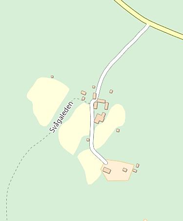 3 1 2 Figur 1. Ersk-Matsgården samt arrendatorsgården Ny-Ersk-Mats. Den gula vägen i kartans nordöstra hörn är landsvägen mellan Hassela och Torpshammar. Utdrag ur cx-kartan.