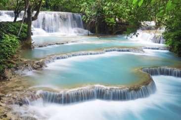 Dag 16 Luang Prabang: Omgivningar Tidig uppstigning väntar idag, men en unik Vattenfallen Kuang Si upplevelse väntar!