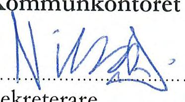 Kommunkontoret, 2018-04-30 kl. 15:00 Underskrifter ~kre<c~re.. ~~....................... Niclas Jarlås Paragrafer: 6-9 O,df&mde.