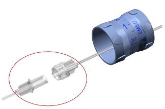 VersaRate bruksanvisning (IFU) 1. TA UT VersaRate flödeskontroll, infusionsset och sprutan från sin sterila förpackning var noga med att inte äventyra steriliteten i flödesvägen.