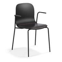 Neo Lite stol/karmstol med skrivskiva Mått: b 545 x d 520 x h 800 x sh 450 mm Produktinfo: Sittskal av polypropén i CbM* alt.