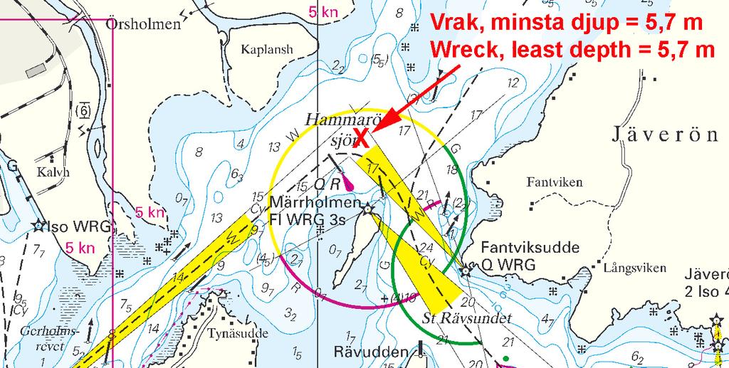Nr 217 16 Vänern och Trollhätte kanal / Lake Vänern and Trollhätte kanal * 3505 (T) Sjökort/Chart: 131, 132 Sverige. Vänern. Inloppet till Karlstad. Hammarösjön. Vrak i farleden. Upprepning.