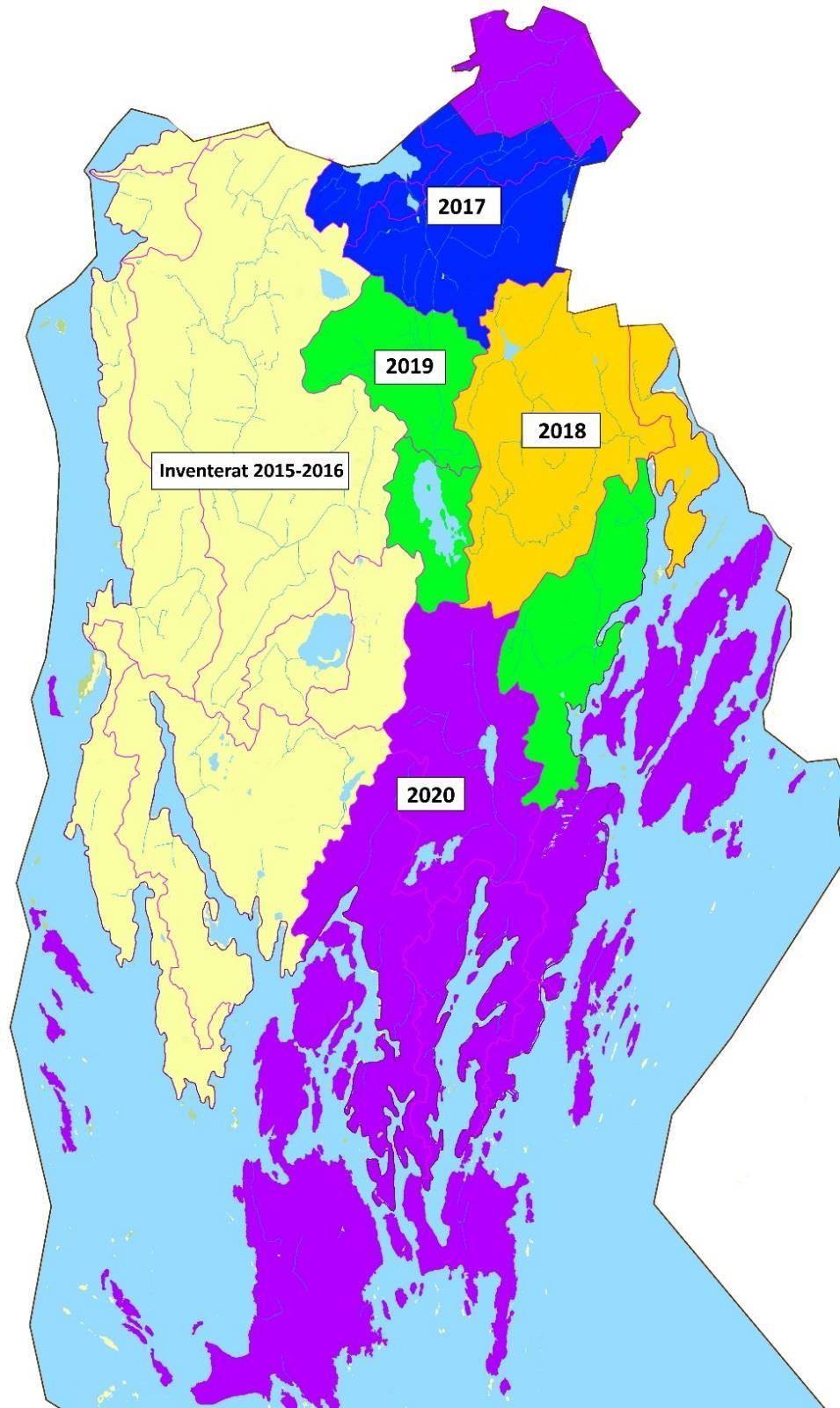 Tillsyn 2015-2022 År Område Tot antal fastigheter 2015-2017 Sydvästra Nynäshamn och Lisö. Fitunaån och nordvästra kusten. Grindsjön, Långsättraån och Grindsjöån.