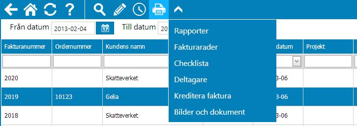 E-posta en faktura När du trycker på symbolen visas nedanstående dialog där du kan fylla i tillkommande uppgifter. Fakturan bifogas som en pdf-fil (Adobe Acrobat).