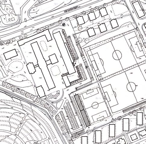 Trafi k och parkering En parkeringsutredning har gjorts för området i samband med att Kulturhuset planerades (Härlanda Park, Trafi kutredning av Ramböll Sverige AB, dat. 2006-03-0).