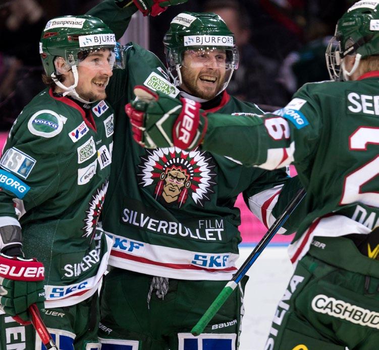 Frölunda HC Nettoomsättning (tkr) 138 259 148 516 Totala verksamhetskostnader (tkr) 144 916 150 329 Årets resultat (tkr) 110 3 082 Eget kapital (tkr) 25 979 25 870 Tabellplacering 3 3 Vunna poäng