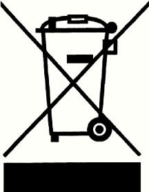 reminder of the need to dispose of household appliances separately, the product is marked with an image of a crossed-out wheeled dustbin.
