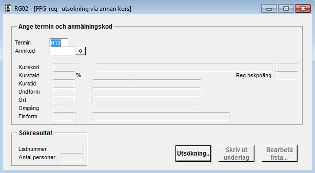 2013-10-24 RG02_funkbeskr.doc 13 (17) Kommandot 'Personvis' öppnar ett formulär för inmatning av personnummer. Inlagda personer sparas på en lista på samma sätt som efter sökning.