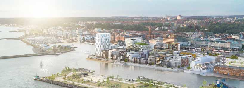 Det är nu grunden i den nya Ocean hamnen läggs. Oceanhamnen Waterfront Business District är namnet på affärsdistriktet som ska ligga längst ut på Oceanpiren i Helsingborg.