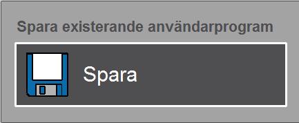 Individuella anpassningar som gjorts i det program man är i blir automatiskt sparade när man trycker på Öppna.