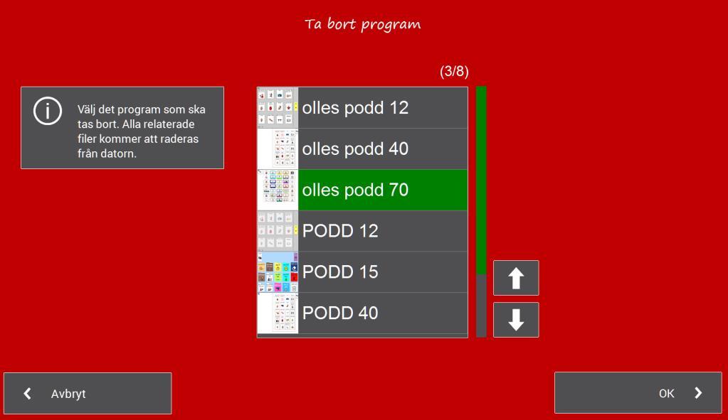 t.ex. Olles PODD 70.exe. Denna fil kan kopieras till ett USB-minne och installeras på en annan PC för att fortsätta redigeringen där.