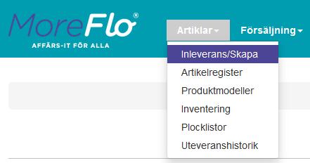 Tryck sedan på Artiklar - Inleverans Fyll i uppgifterna för din nya artikel. Fält med röd text måste fyllas i. När du fyllt i artikeln trycker du på Lägg till. Din nya artikel har nu skapats.