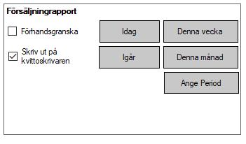 I nedre högra hörnet finner du rutan för försäljningsrapport.