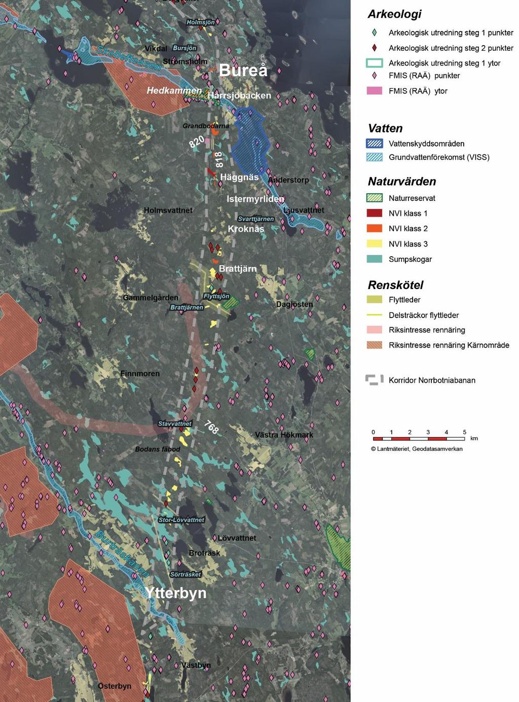 Miljöförutsättningar Vattenområden (sjöar, bäckar, grundvattenförande åsar) Naturmiljöer (våtmarker,