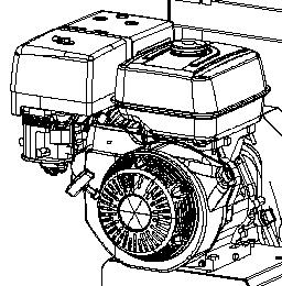 Motor (FIG 8) JärnHästen drivs av en robust bensinmotor. Det finns tre alternativ av motor att välja mellan.