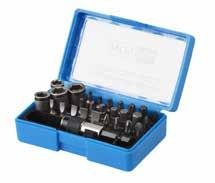 VVS ART NR TYP 32 23 21 Set med 29 delar Bitsset VVS, 29 delar Hylsa: 7 mm, 8 mm, 10 mm, 3/8 Torx: 10, 15, 20, 25, 30, 40