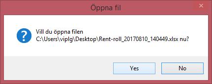 Som vanligt finns också möjligheten att högerklicka någonstans i listan och exportera till Excel, men här rekommenderas knappen Exportera till Excel.