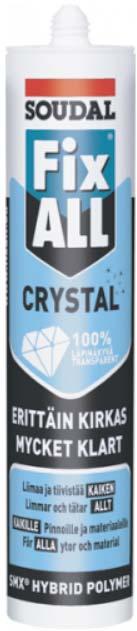 771111301 FIX ALL CRYSTAL 290ml 1 MS-POLYMER FOGMASSA, ENKOMPONENT FÖR TÄTNING/LIMNING