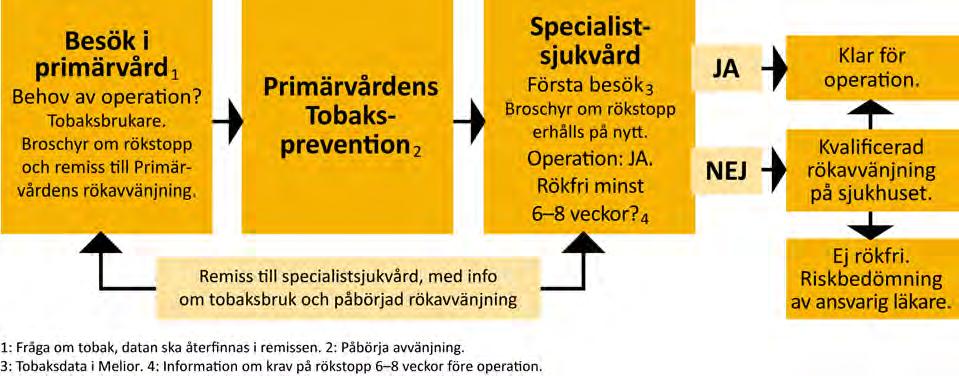 Rökstopp i samband med operation Personer som röker och som ska genomgå operation har en ökad risk att drabbas av komplikationer i samband med operationen.