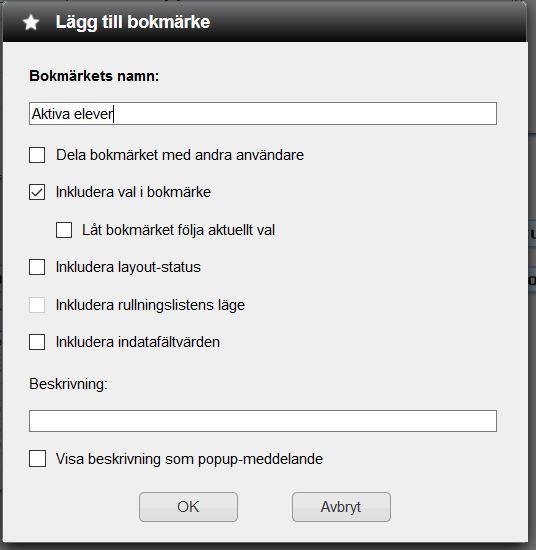 Ett klick med höger musknapp på den runda pilen presenterar hela listan på valbara dimensioner. Välj sedan det fält du vill visa med ett vanligt vänster musklick på det aktuella fältnamnet.