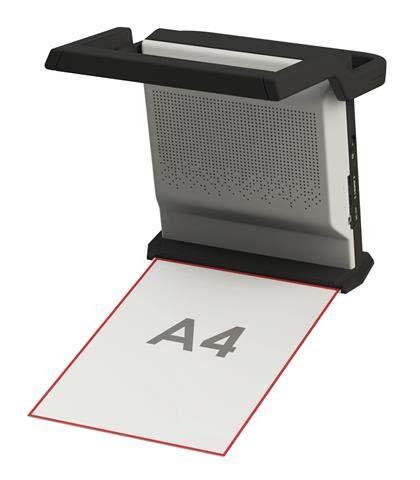 6 Användning 6.1 Placering av papper Enheten klarar av att OCR-behandla ett A4-papper.