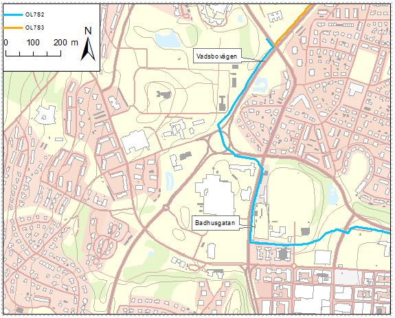 3.5 Beskrivning av berört elnät efter flytten av OT72 De berörda markkablarnas sträckningar efter åtgärderna till följd av flytten av transformatorstationen utförts.