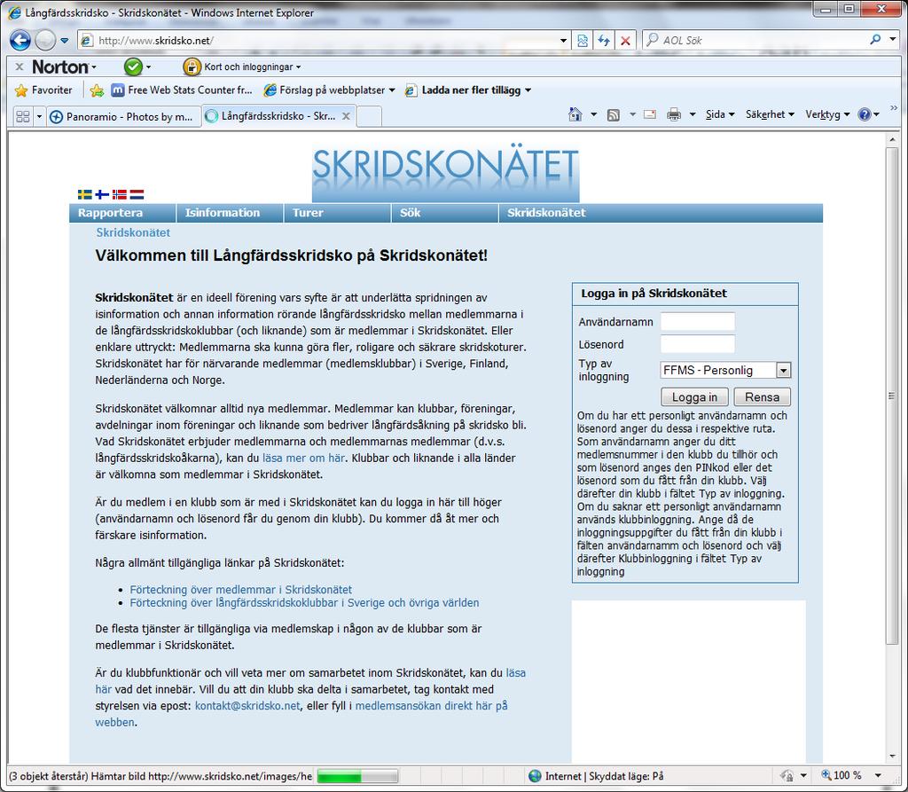 Inloggning Gå till www.skridsko.