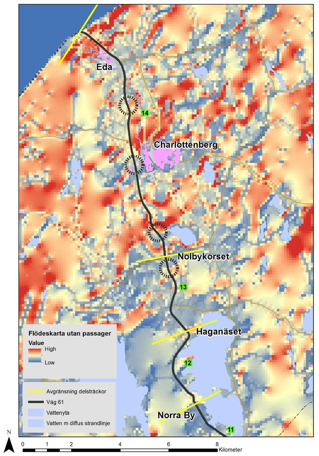 Åtgärdsförslag finns framme för hela väg 61 från Bergvik till Norska gränsen i en separat ÅVS.